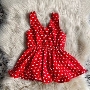 Toddler Red and white heart dress